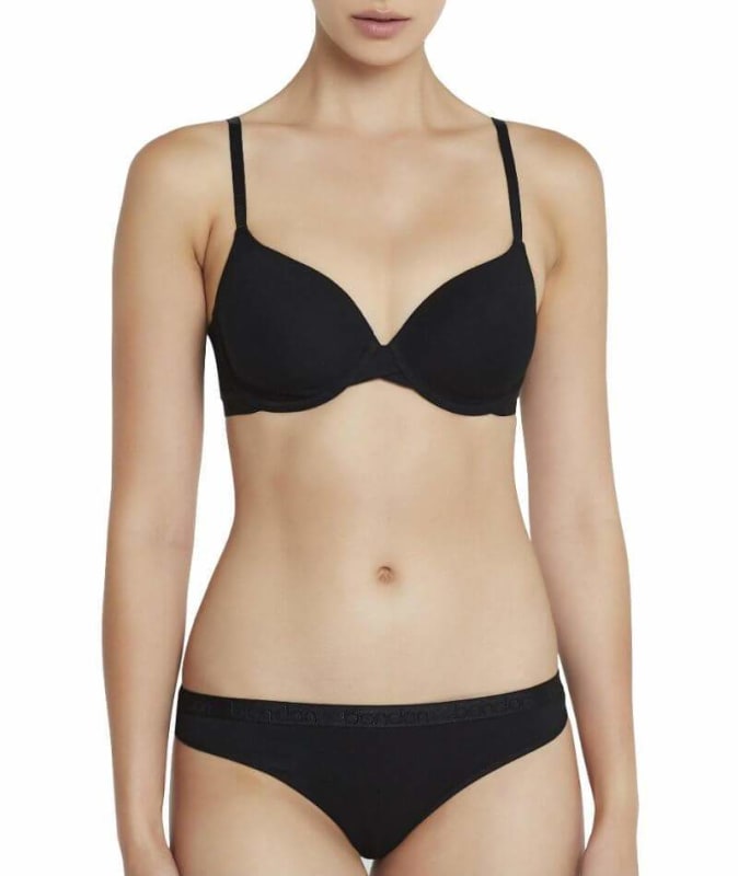Bendon Body Cotton Full Coverage Contour Bra - Black Bras
