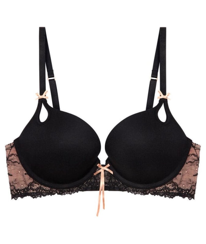 Bendon Me Keyhole Boost Bra - Black/Toasted Almond Bras