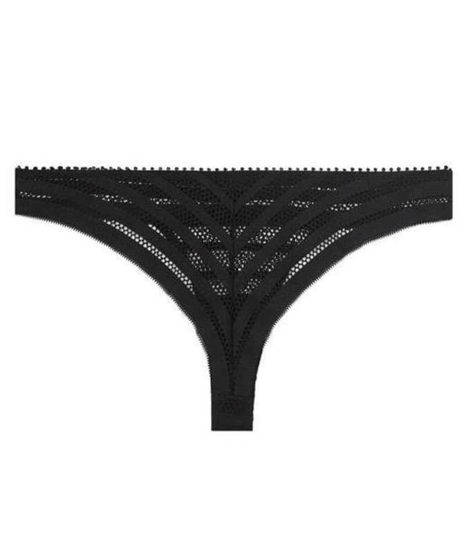 Bendon Me Morning Lola Thong Brief - Black Knickers