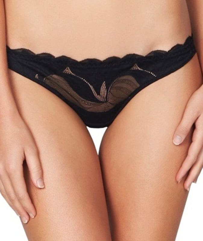 Me. by Bendon Sienna Siesta Thong Brief - Black Knickers 