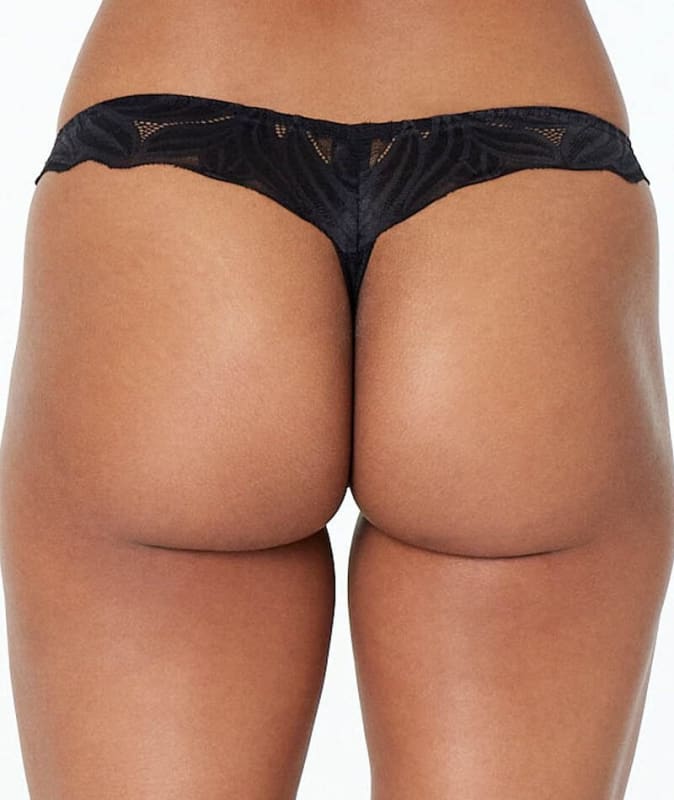 Me. by Bendon Sienna Siesta Thong Brief - Black Knickers