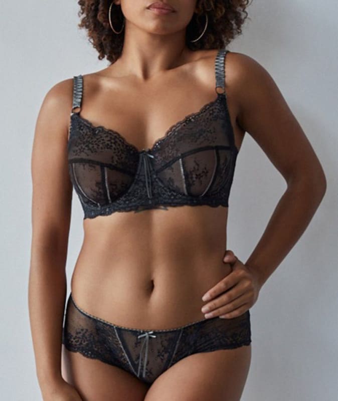 Me. by Bendon Sofia Boyleg Brief - Jet/Pewter Knickers