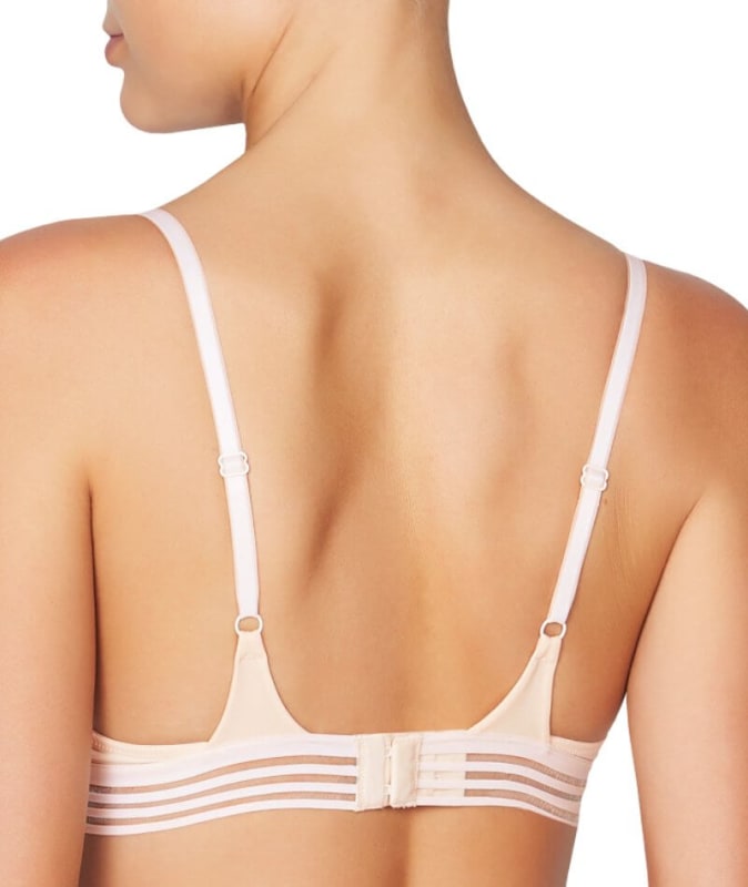 Me. by Bendon Stripe Elastic & Papertouch Demi Bra - Silver Peony Bras