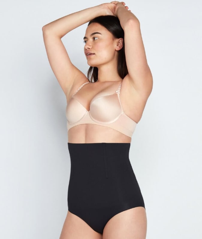 Bendon Medium Control High Waisted Brief - Black Shapewear 