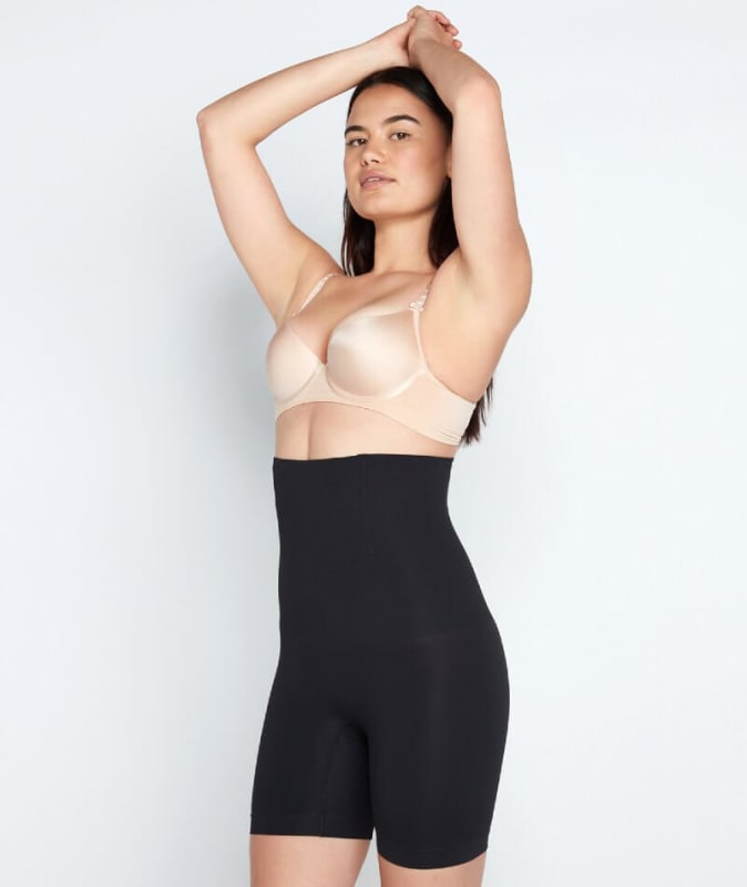Bendon Medium Control High Waisted Shaper Short - Black Shapewear