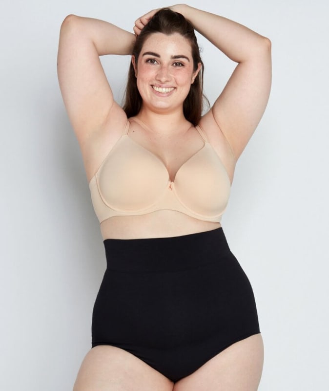 Bendon Medium Control Smoothing High Waisted Brief - Black Shapewear