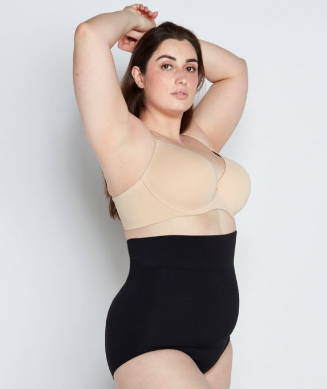Bendon Medium Control Smoothing High Waisted Brief - Black Shapewear