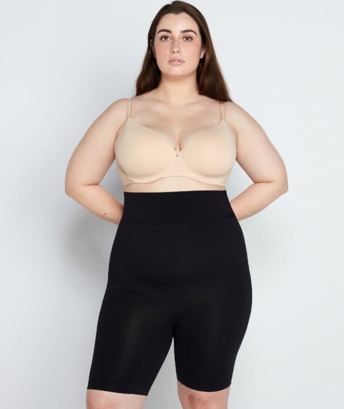 Bendon Medium Control Smoothing High Waisted Shaper Short - Black Shapewear