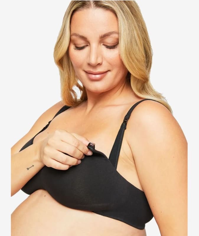 Berlei Barely There Cotton Rich Maternity Bra - Black Bras