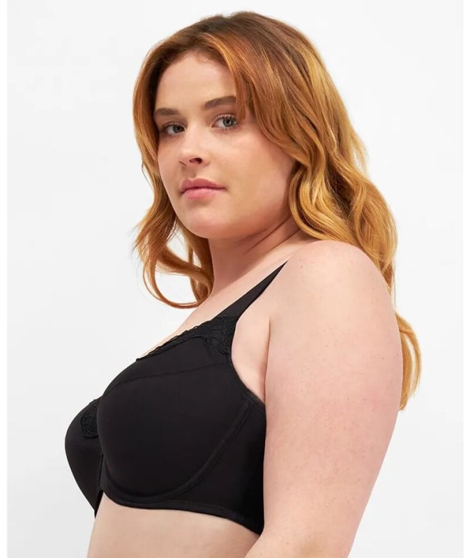 Berlei Luminous Embroidery Minimiser Bra - Black Bras