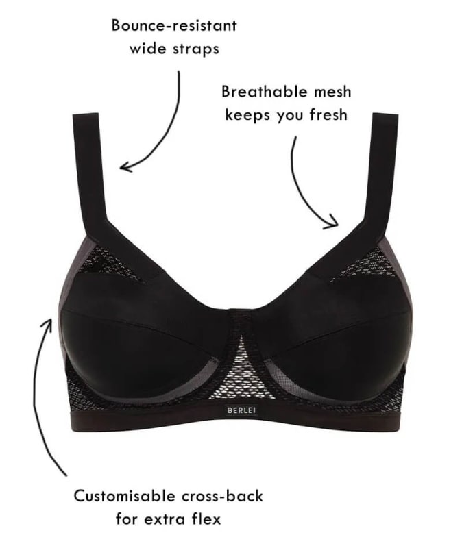 Berlei Shift Underwire Sports Bra - Black Bras 