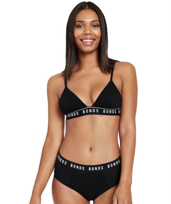 Bonds Bloody Comfy Moderate Period Full Brief - Black Knickers 