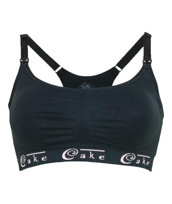 Cake Maternity Cotton Candy Seamless Sleep & Yoga Nursing Bra - Black Bras