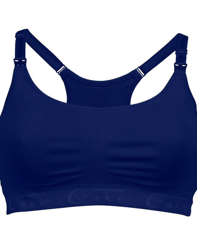 Cake Maternity Cotton Candy Seamless Sleep & Yoga Nursing Bra - Navy Blue Bras