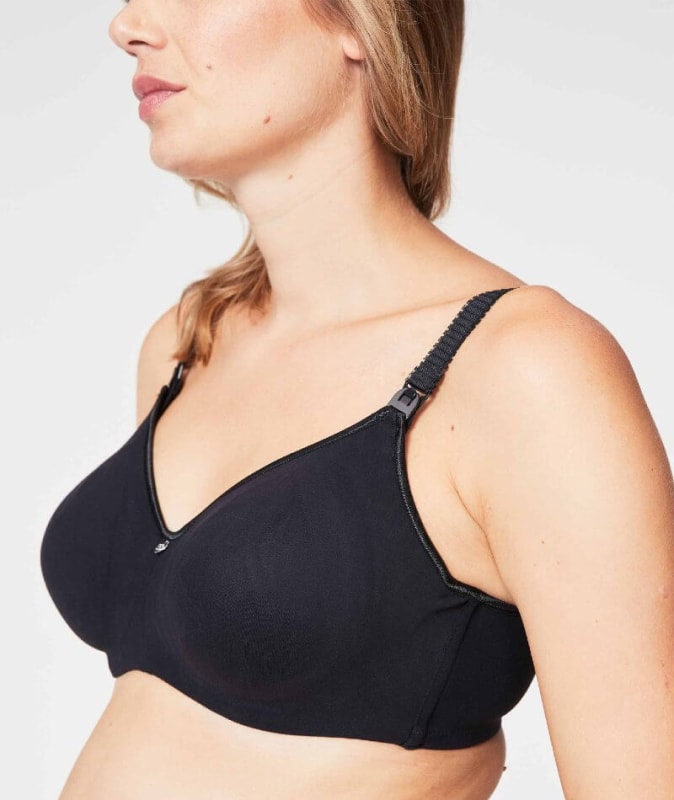 Cake Maternity Croissant Seamless Flexi Wire Nursing Bra - Black Bras