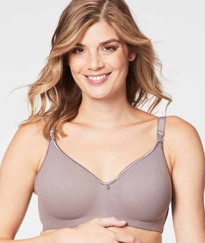 Cake Maternity Croissant Seamless Flexi Wire Nursing Bra - Raisin Bras