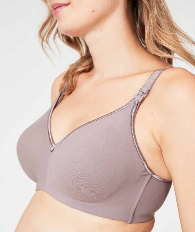 Cake Maternity Croissant Seamless Flexi Wire Nursing Bra - Raisin Bras