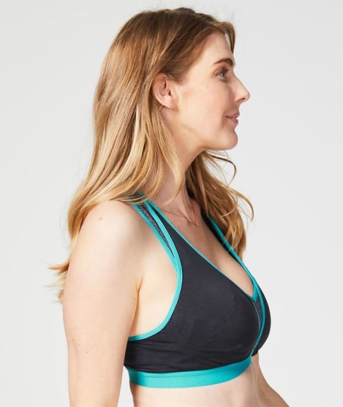 Cake Maternity Lotus Yoga & Hands Free Pumping Bra - Teal Bras
