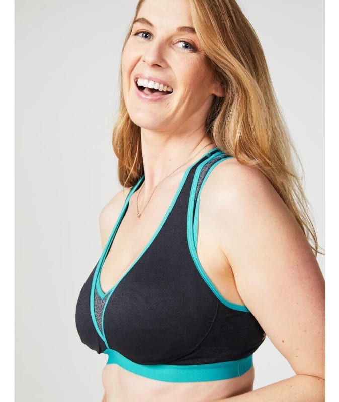 Cake Maternity Lotus Yoga & Hands Free Pumping Bra - Teal Bras