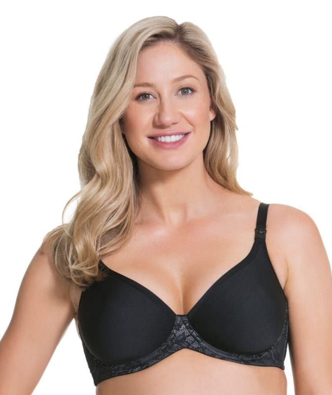 Cake Maternity Waffles 3D Spacer Contour Flexi Wire Nursing Bra - Black Bras