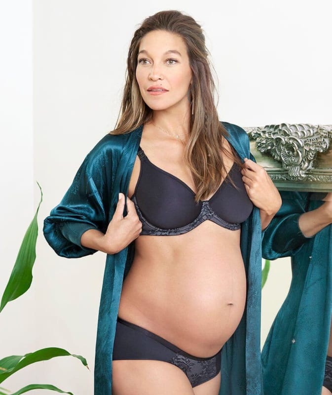 Cake Maternity Waffles 3D Spacer Contour Flexi Wire Nursing Bra - Black Bras