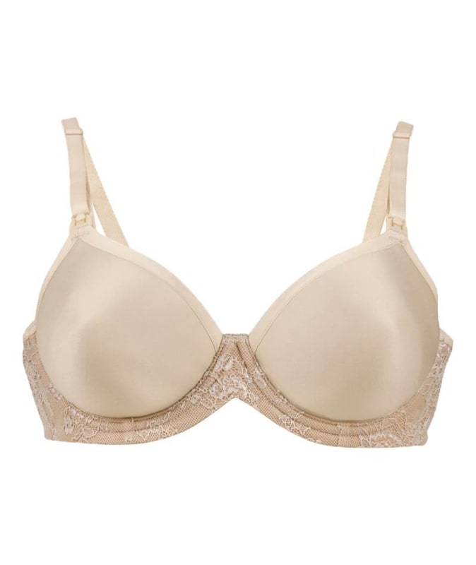 Cake Maternity Waffles 3D Spacer Contour Flexi Wire Nursing Bra - Nude Bras