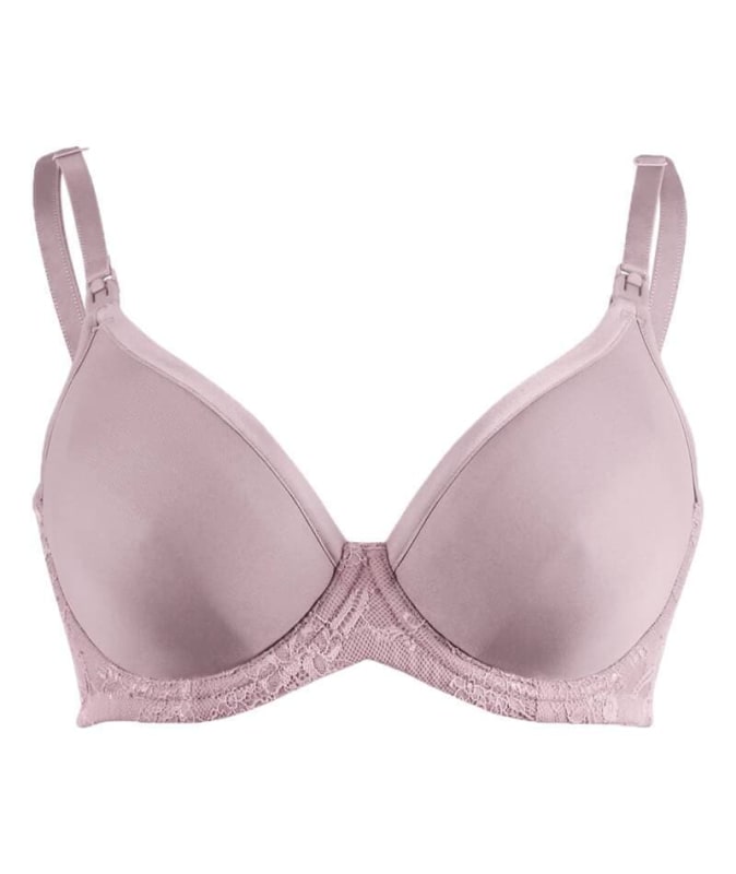 Cake Maternity Waffles 3D Spacer Contour Flexi Wire Nursing Bra - Oyster Pink Bras