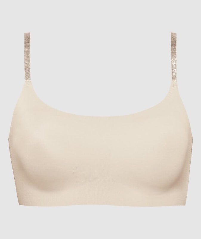 Calvin Klein Invisibles Comfort Lightly Lined Retro Bralette - Bare Bras
