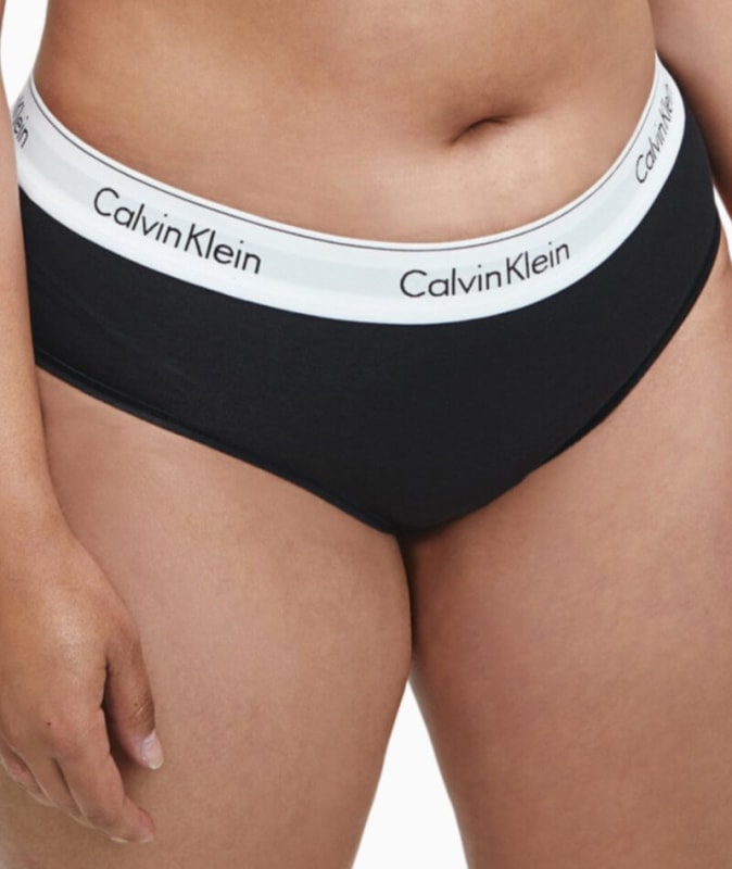 Calvin Klein Modern Cotton Plus Hipster Brief - Black Knickers