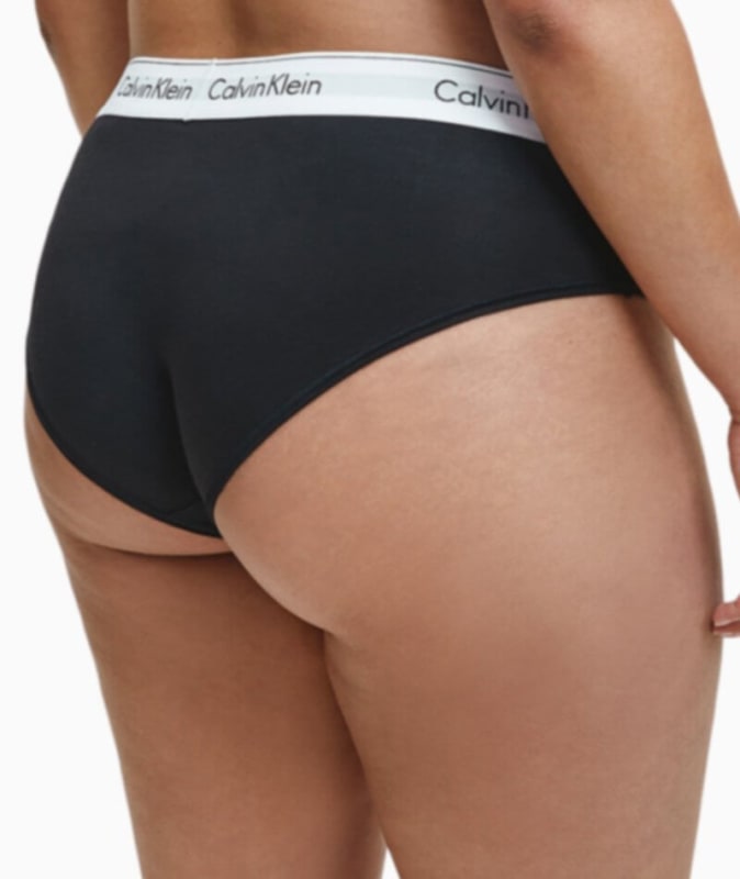 Calvin Klein Modern Cotton Plus Hipster Brief - Black Knickers