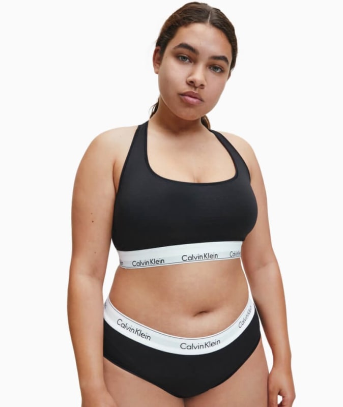 Calvin Klein Modern Cotton Plus Hipster Brief - Black Knickers 