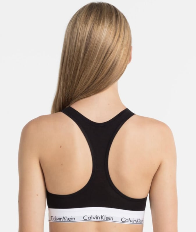 Calvin Klein Modern Cotton Unlined Bralette - Black Bras 