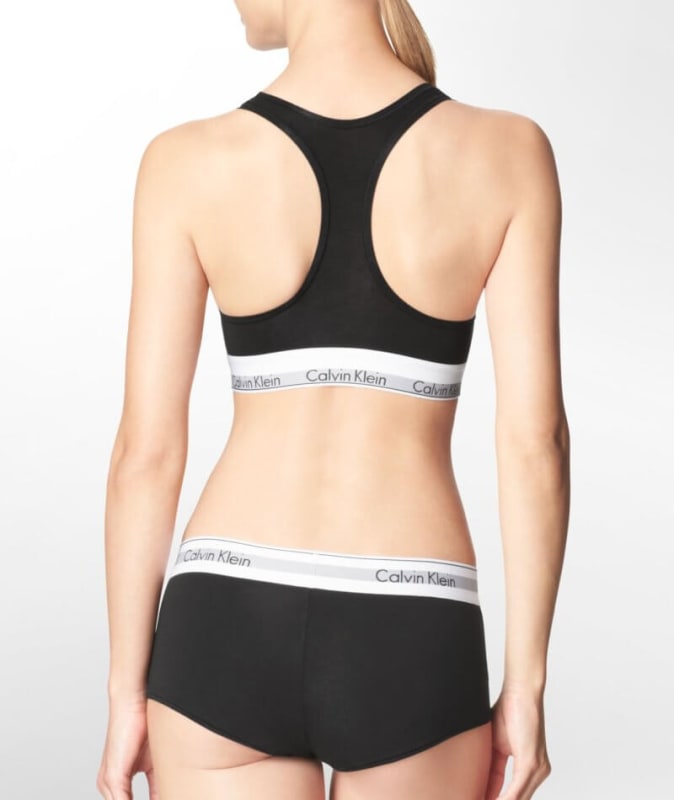 Calvin Klein Modern Cotton Unlined Bralette - Black Bras 