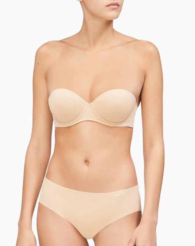 Calvin Klein Strapless Capsule Push Up Strapless Bra - Bare Bras