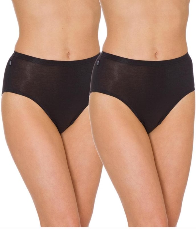 Triumph Sloggi Hikini 2 Pack Midi Brief - Black Knickers 12
