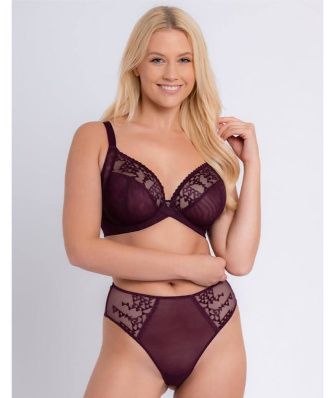 Curvy Kate Centre Stage Full Plunge Bra - Fig Purple Bras 