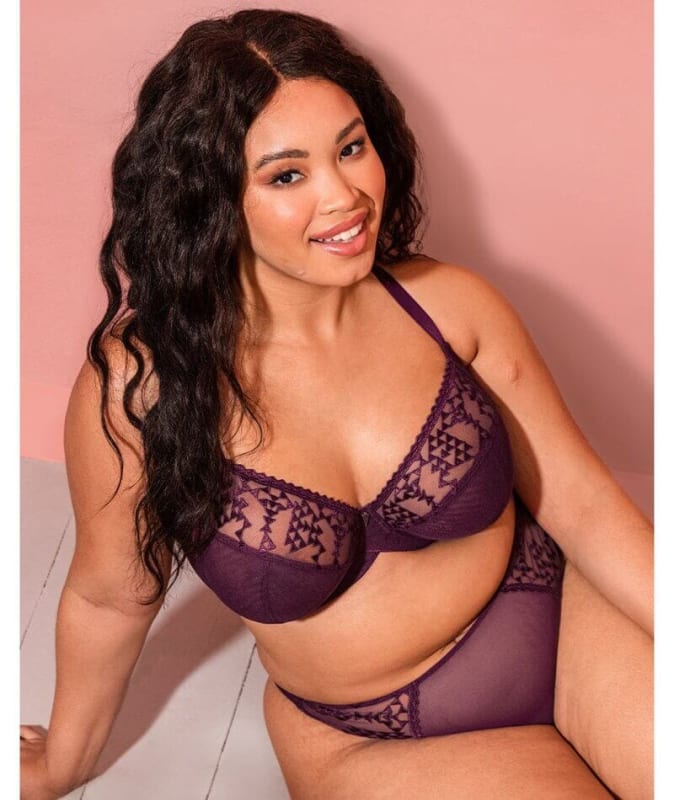 Curvy Kate Centre Stage Full Plunge Bra - Fig Purple Bras