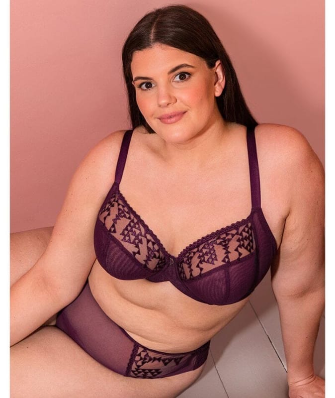 Curvy Kate Centre Stage Full Plunge Bra - Fig Purple Bras