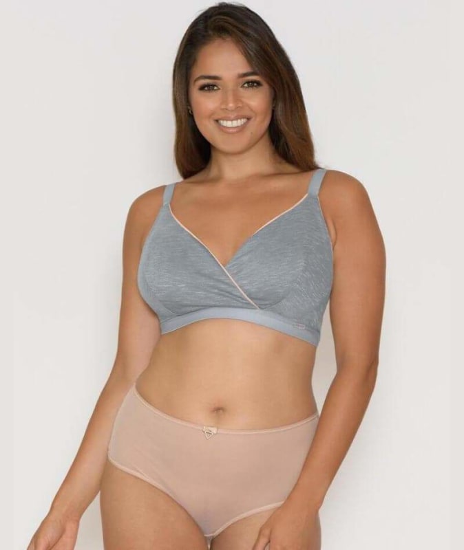 Curvy Kate In My Dreams Soft Cup Bralette - Grey/Peach Bras