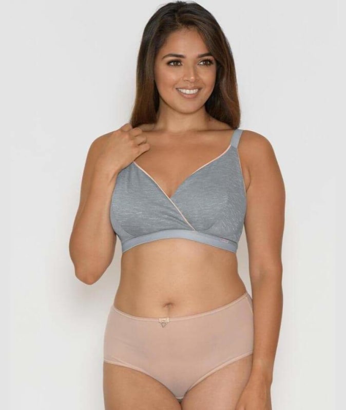 Curvy Kate In My Dreams Soft Cup Bralette - Grey/Peach Bras