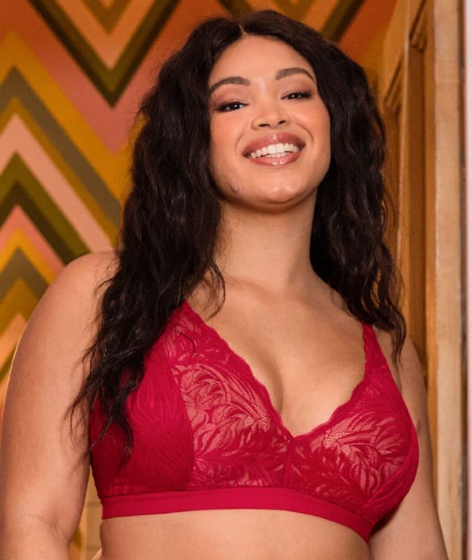 Curvy Kate Lace Daze Bralette - Lipstick Red Bras