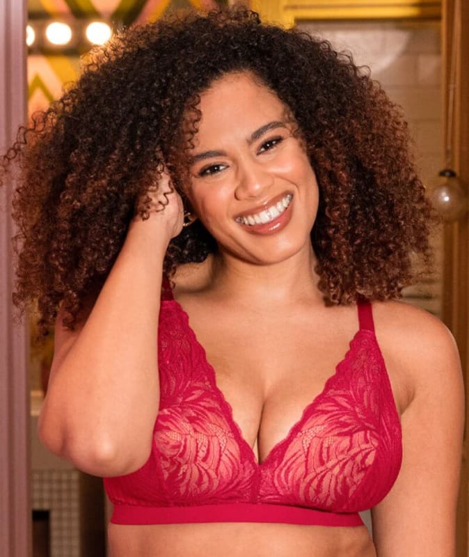 Curvy Kate Lace Daze Bralette - Lipstick Red Bras