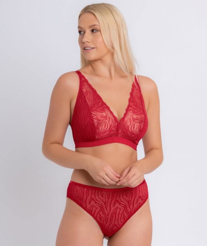 Curvy Kate Lace Daze Bralette - Lipstick Red Bras