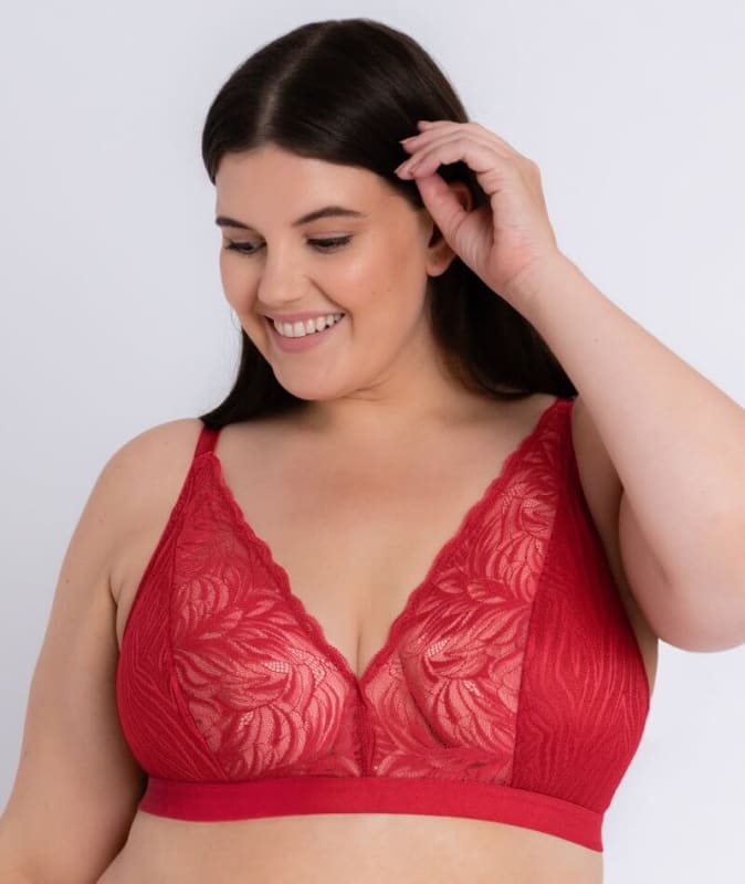 Curvy Kate Lace Daze Bralette - Lipstick Red Bras