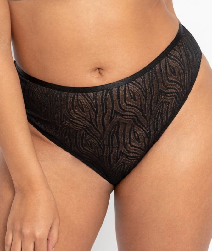 Curvy Kate Lace Daze Brazilian Brief - Black Knickers