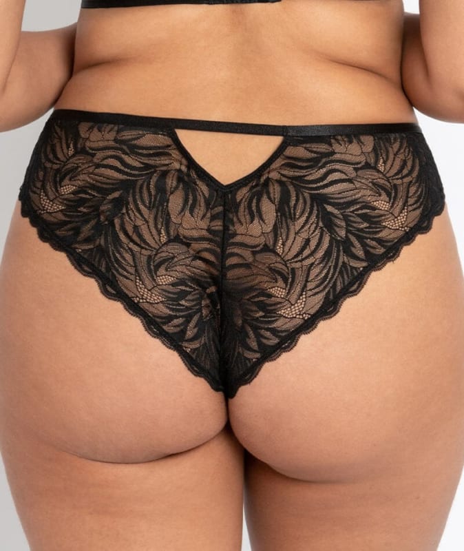 Curvy Kate Lace Daze Brazilian Brief - Black Knickers