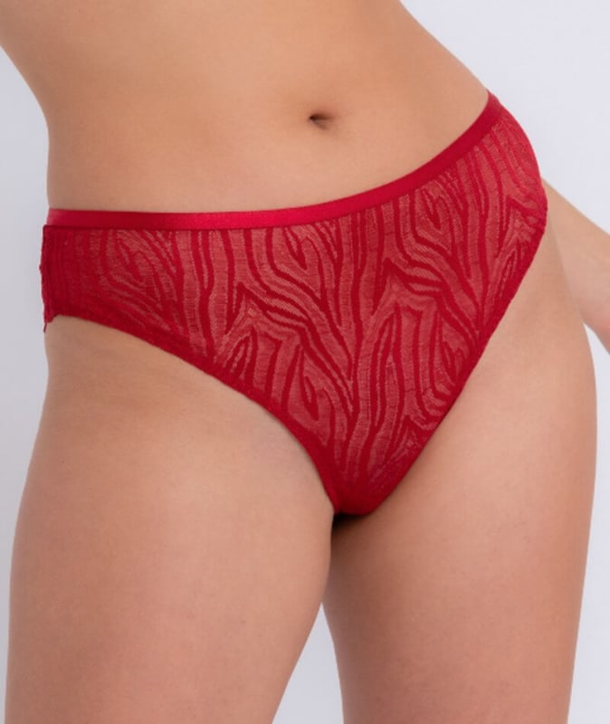 Curvy Kate Lace Daze Brazilian Brief - Lipstick Red Knickers
