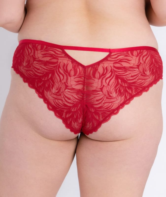 Curvy Kate Lace Daze Brazilian Brief - Lipstick Red Knickers