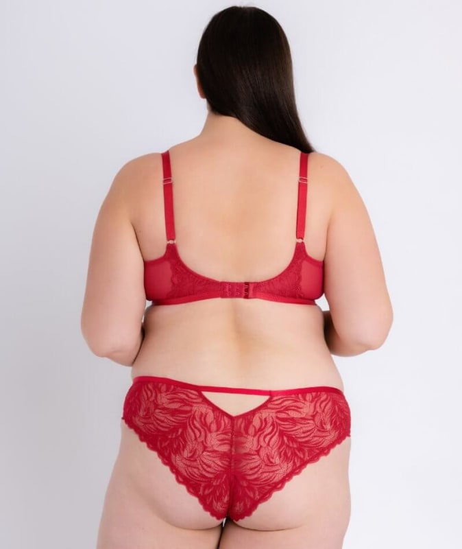 Curvy Kate Lace Daze Brazilian Brief - Lipstick Red Knickers