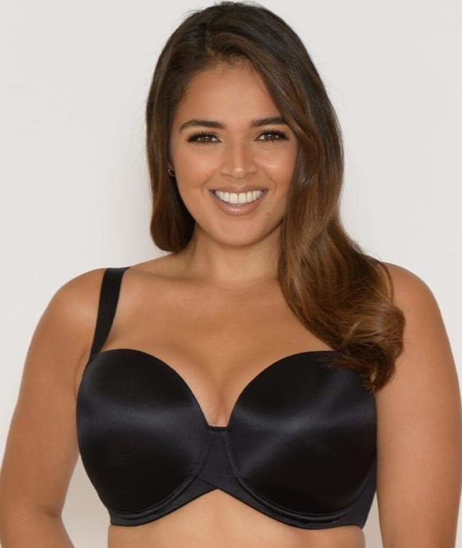 Curvy Kate Smoothie T-Shirt Balcony Moulded Bra - Black Bras